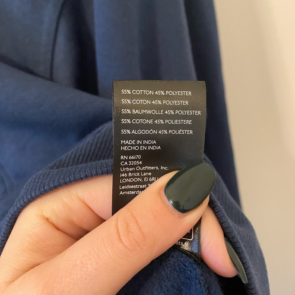 Anthropologie Pilcro Collared Sweatshirt Navy - Picture 3 of 4